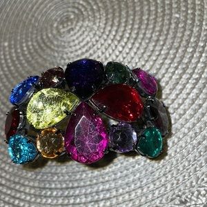 Gorgeous multi colored gems bracelet- spring closure- smoke free home- see pics